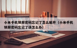 小米手机锁屏密码忘记了怎么解开（小米手机锁屏密码忘记了该怎么办）