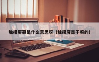 触摸屏幕是什么意思呀（触摸屏是干嘛的）