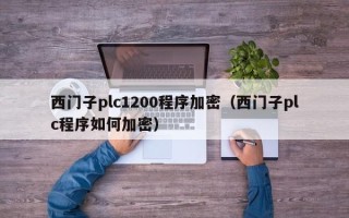 西门子plc1200程序加密（西门子plc程序如何加密）