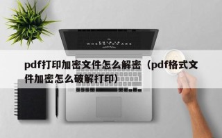 pdf打印加密文件怎么解密（pdf格式文件加密怎么破解打印）