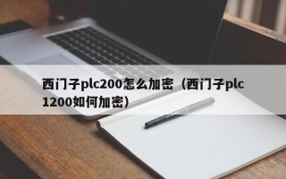 西门子plc200怎么加密（西门子plc1200如何加密）