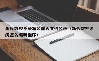 新代数控系统怎么输入文件名称（新代数控系统怎么编辑程序）