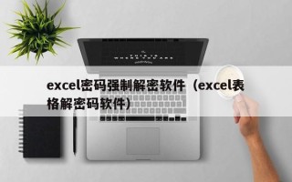 excel密码强制解密软件（excel表格解密码软件）