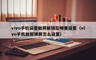 vivo手机设置触屏解锁在哪里设置（vivo手机触屏锁屏怎么设置）