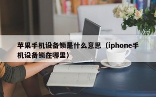 苹果手机设备锁是什么意思（iphone手机设备锁在哪里）