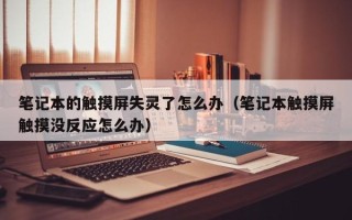 笔记本的触摸屏失灵了怎么办（笔记本触摸屏触摸没反应怎么办）