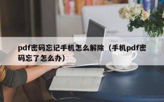 pdf密码忘记手机怎么解除（手机pdf密码忘了怎么办）