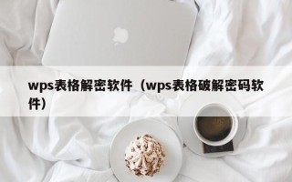 wps表格解密软件（wps表格破解密码软件）