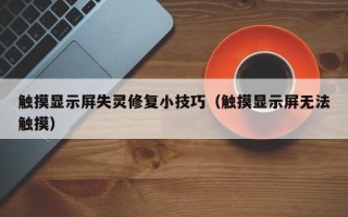 触摸显示屏失灵修复小技巧（触摸显示屏无法触摸）