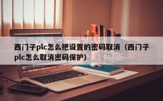 西门子plc怎么把设置的密码取消（西门子plc怎么取消密码保护）