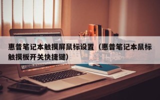 惠普笔记本触摸屏鼠标设置（惠普笔记本鼠标触摸板开关快捷键）