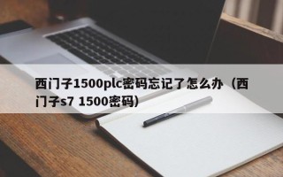 西门子1500plc密码忘记了怎么办（西门子s7 1500密码）