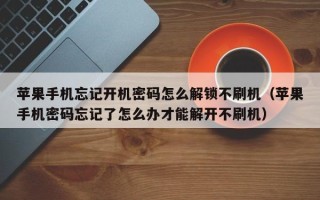 苹果手机忘记开机密码怎么解锁不刷机（苹果手机密码忘记了怎么办才能解开不刷机）