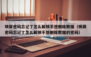 锁屏密码忘记了怎么解锁不想删除数据（锁屏密码忘记了怎么解锁不想删除数据的密码）