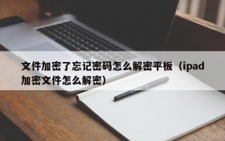 文件加密了忘记密码怎么解密平板（ipad加密文件怎么解密）