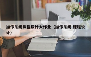 操作系统课程设计大作业（操作系统 课程设计）