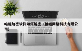 帷幄加密软件如何解密（帷幄网络科技有限公司）