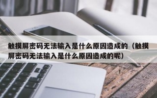 触摸屏密码无法输入是什么原因造成的（触摸屏密码无法输入是什么原因造成的呢）