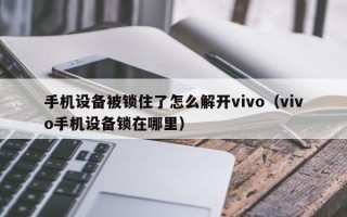 手机设备被锁住了怎么解开vivo（vivo手机设备锁在哪里）