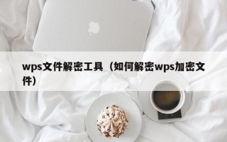 wps文件解密工具（如何解密wps加密文件）