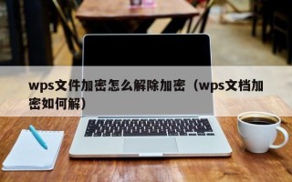 wps文件加密怎么解除加密（wps文档加密如何解）