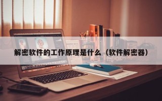 解密软件的工作原理是什么（软件解密器）