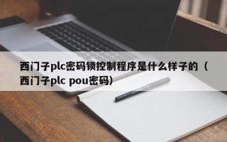 西门子plc密码锁控制程序是什么样子的（西门子plc pou密码）