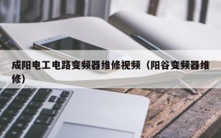 成阳电工电路变频器维修视频（阳谷变频器维修）