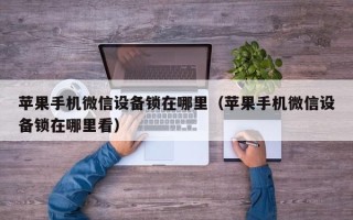 苹果手机微信设备锁在哪里（苹果手机微信设备锁在哪里看）