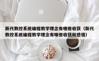 新代数控系统编程教学理念有哪些收获（新代数控系统编程教学理念有哪些收获和感悟）