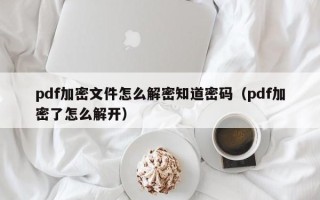 pdf加密文件怎么解密知道密码（pdf加密了怎么解开）