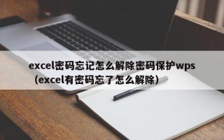 excel密码忘记怎么解除密码保护wps（excel有密码忘了怎么解除）