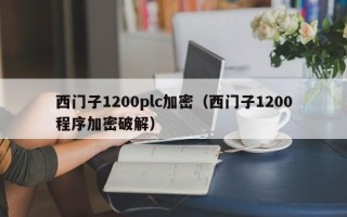 西门子1200plc加密（西门子1200程序加密破解）