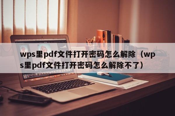 wps里pdf文件打开密码怎么解除（wps里pdf文件打开密码怎么解除不了）-第1张图片-晋江速捷自动化科技有限公司